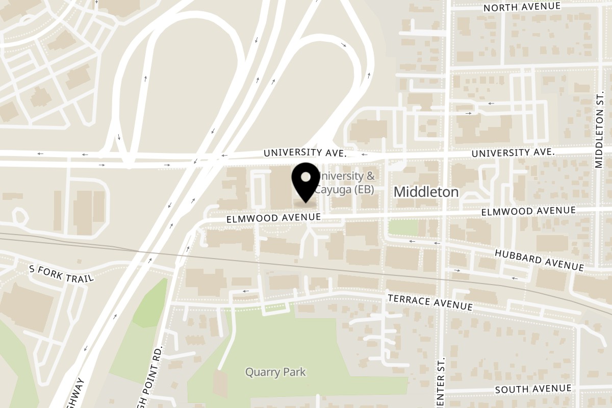 Map showing the location of Takara 88 on 1900 Cayuga St in Middleton
